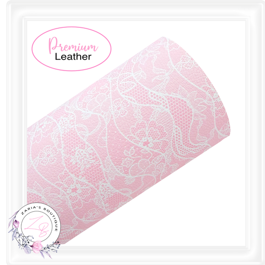 ⋅ Pink Lace ⋅ Custom Printed Premium Vegan Faux Leather ⋅