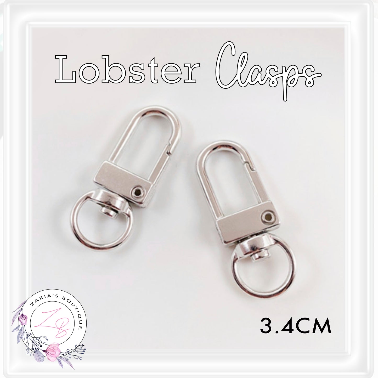 ⋅ LOBSTER CLASPS ⋅ GOLD 3.4 cm ⋅ 5 pieces ⋅