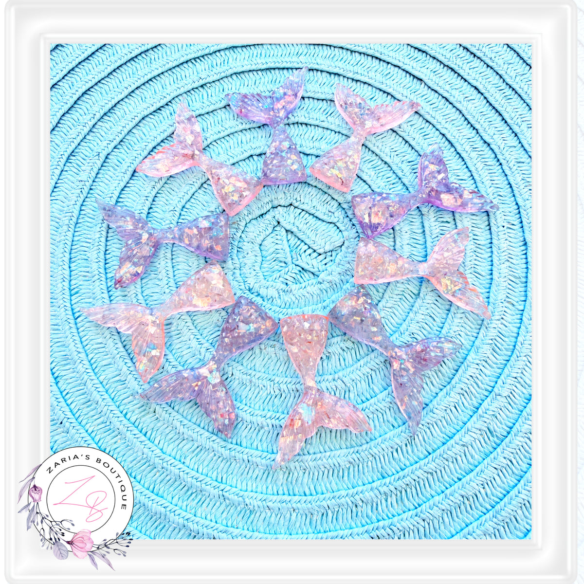 ⋅ MERMAID TAILS ⋅ Flatback Resin Embellishments ⋅ Pink or Purple ⋅