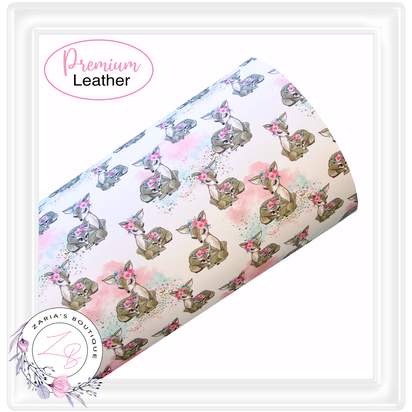 ⋅ Mumma & Baby Deer ⋅ Exclusive Design ⋅ Silky Smooth Vegan Faux Leather