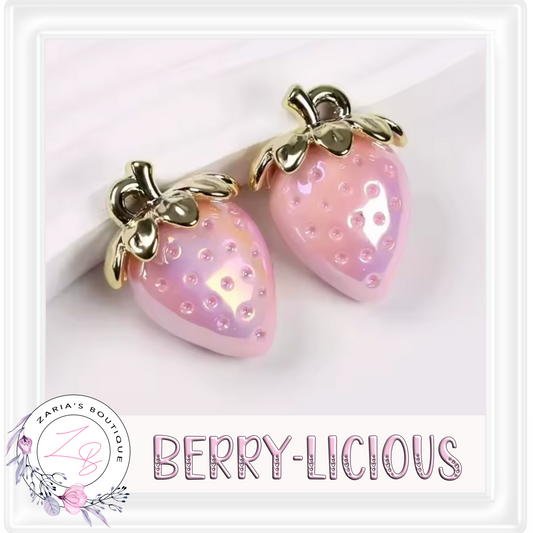 ⋅ Strawberry Charms ⋅ Jewellery Keyring Charms Craft Embellishments ⋅