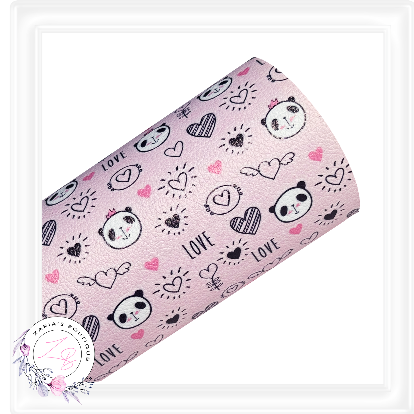 SALE • Panda Love  •  Vegan Faux Leather