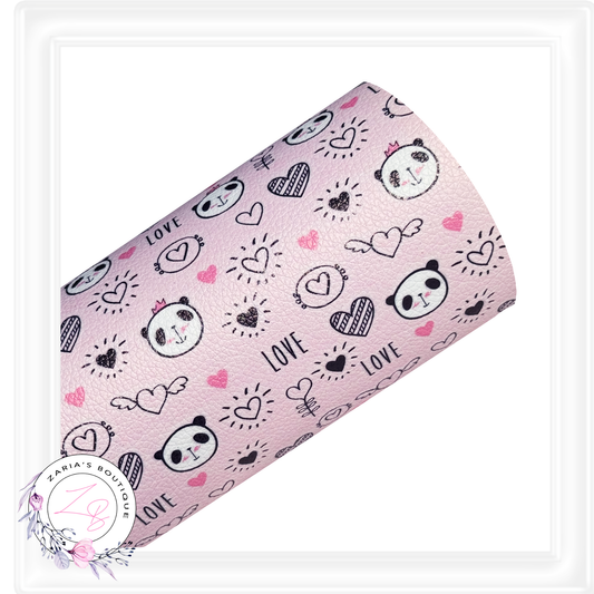 SALE • Panda Love  •  Vegan Faux Leather