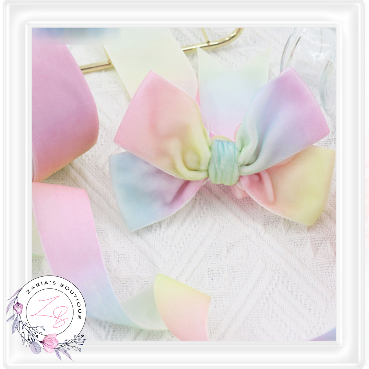 ⋅ RIBBON ⋅ 25mm Velvet ⋅ Pastel Rainbow ⋅ 5 Metres ⋅