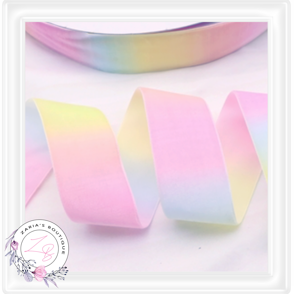 ⋅ RIBBON ⋅ 25mm Velvet ⋅ Pastel Rainbow ⋅ 5 Metres ⋅