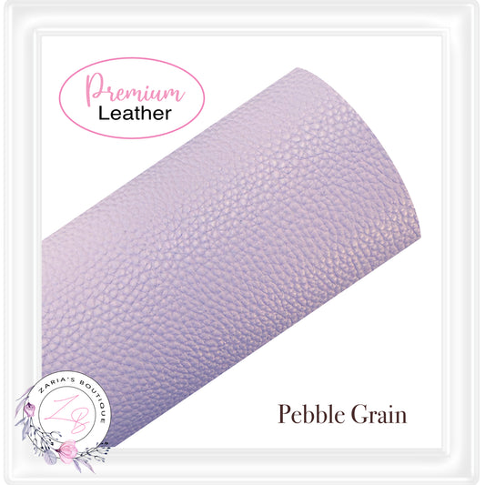 ⋅ Solid Colour Faux Leather ⋅ Pebble Grain ⋅ Lavender ⋅