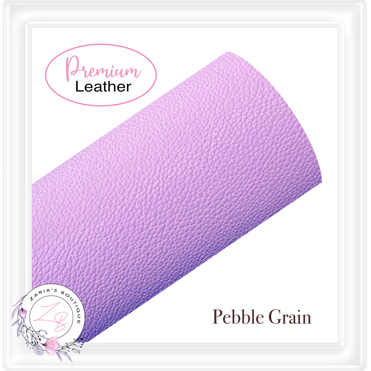 ⋅ Solid Colour Faux Leather ⋅ Pebble Grain ⋅ Mauve ⋅