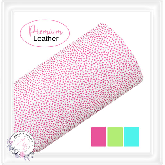 ⋅ Custom Vegan Faux Leather ⋅ Confetti Dots Pink ⋅