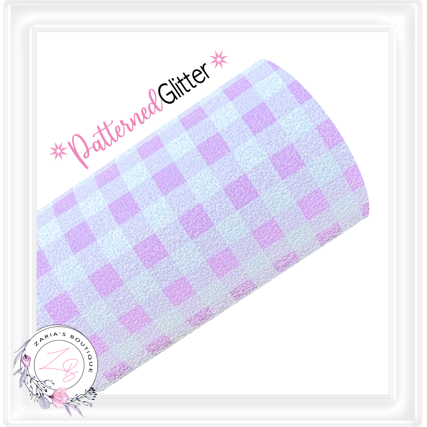⋅ PATTERNED CHUNKY GLITTER ⋅ Lilac Gingham ⋅