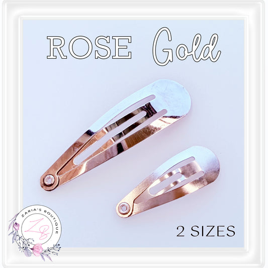 ⋅ SNAP HAIR CLIPS  ⋅ ROSE GOLD 3cm  5cm  ⋅ 10  25 or 50 pieces