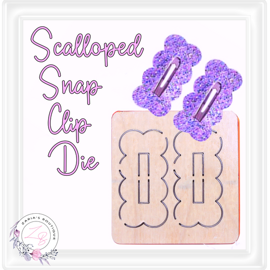 ⋅ Scalloped Snap Hair Clip Covers ⋅ 6cm  ⋅ Steel Rule Cutting Die ⋅