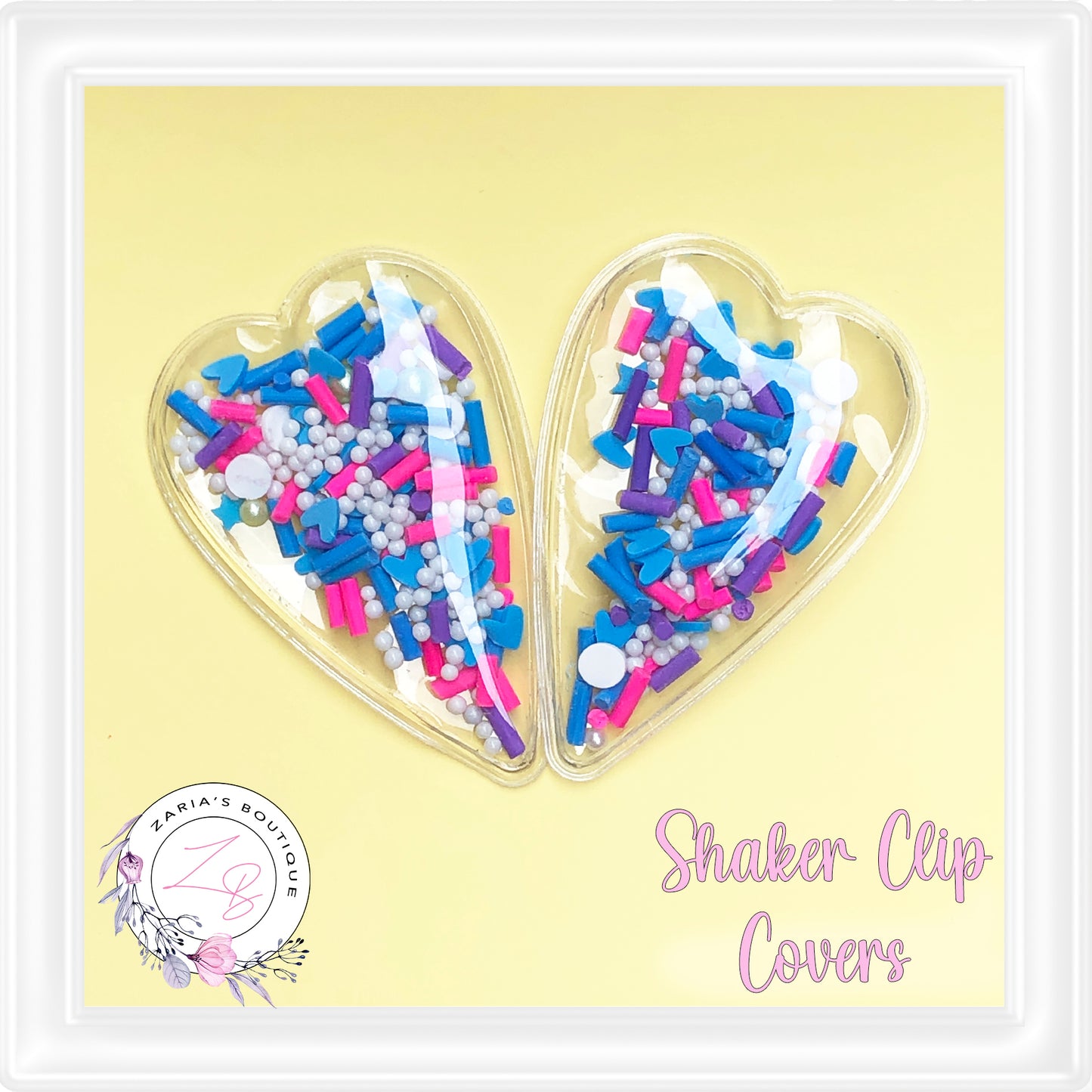 • Shaker Clip Covers • Fits 5cm Snap Clips • Per Pair •