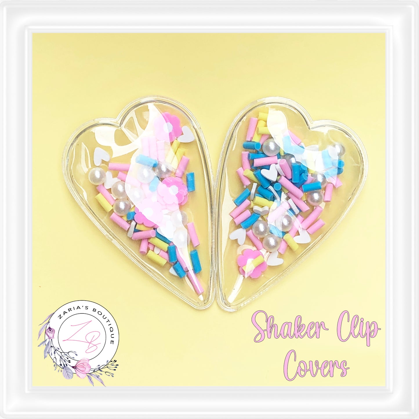 • Shaker Clip Covers • Fits 5cm Snap Clips • Per Pair •