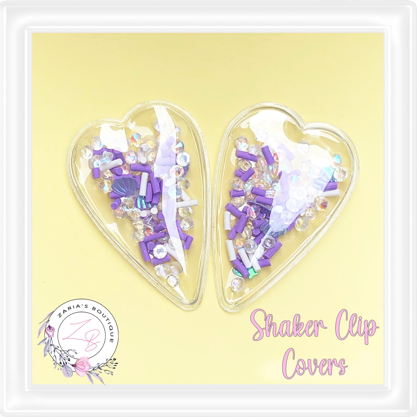 • Shaker Clip Covers • Fits 5cm Snap Clips • Per Pair •