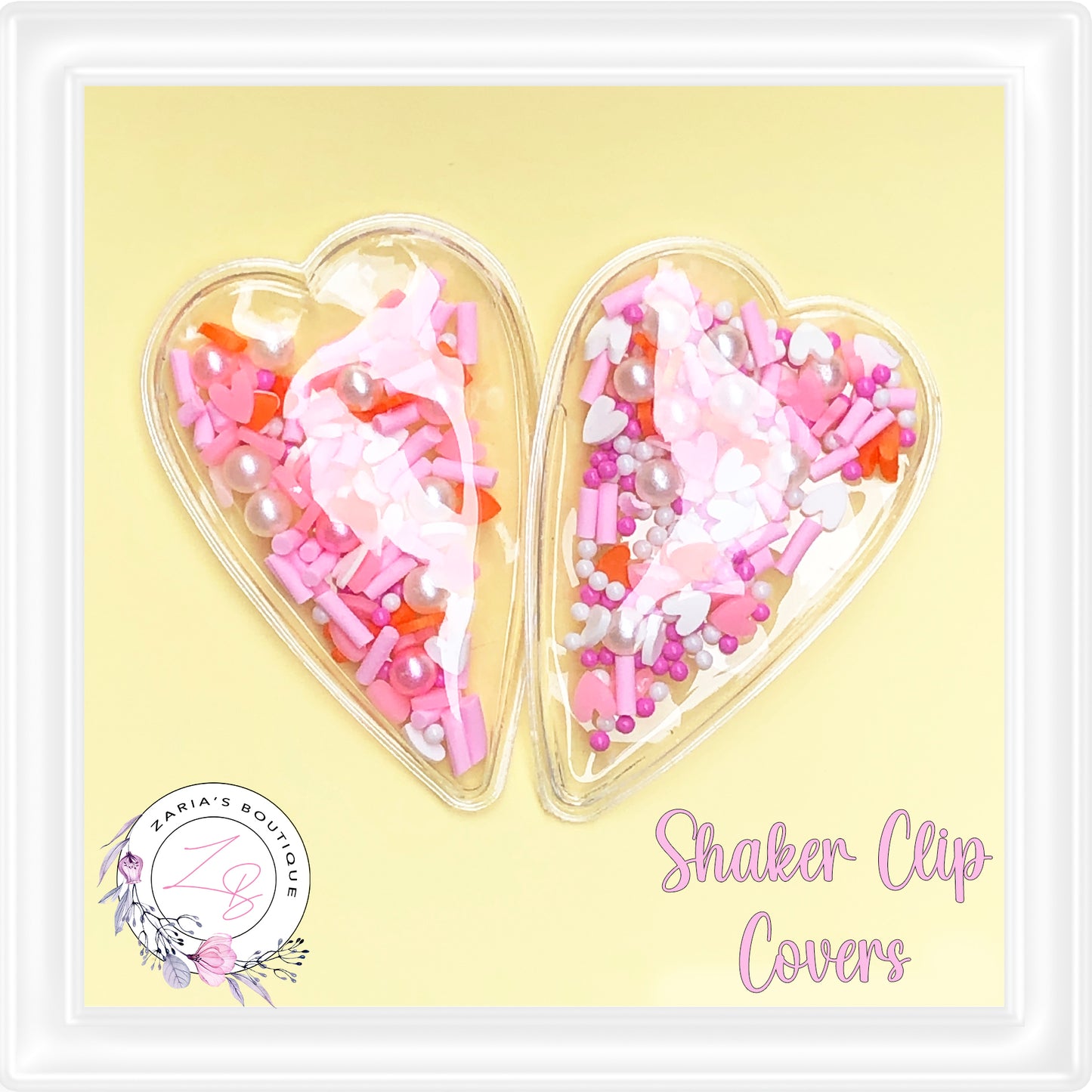 • Shaker Clip Covers • Fits 5cm Snap Clips • Per Pair •