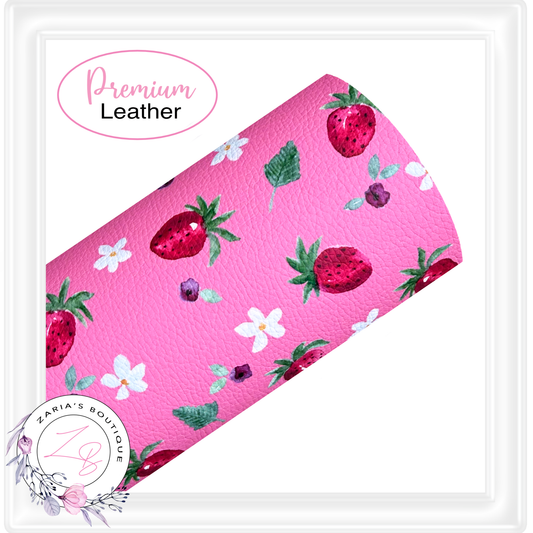 ⋅ Strawberry Fields ⋅ Custom Printed Vegan Faux Leather ⋅
