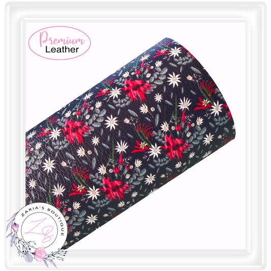 ⋅  Australian Flora ⋅ Sturts Desert Pea⋅ Custom Vegan Faux Leather ⋅