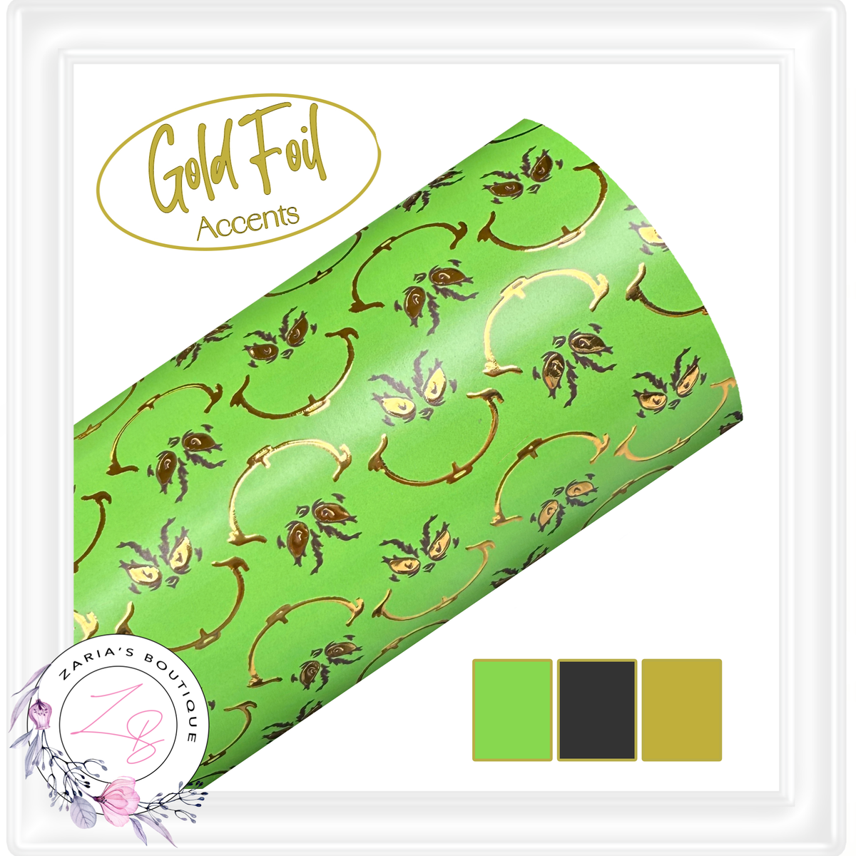 ⋅ The Green Man ⋅ Gold Foil Embossed Vegan Faux Leather ⋅