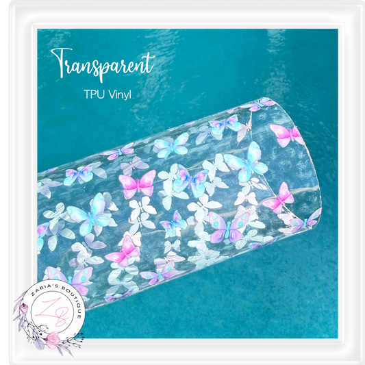 ⋅ Transparent TPU Clear Vinyl Sheets ⋅ Butterflies ⋅