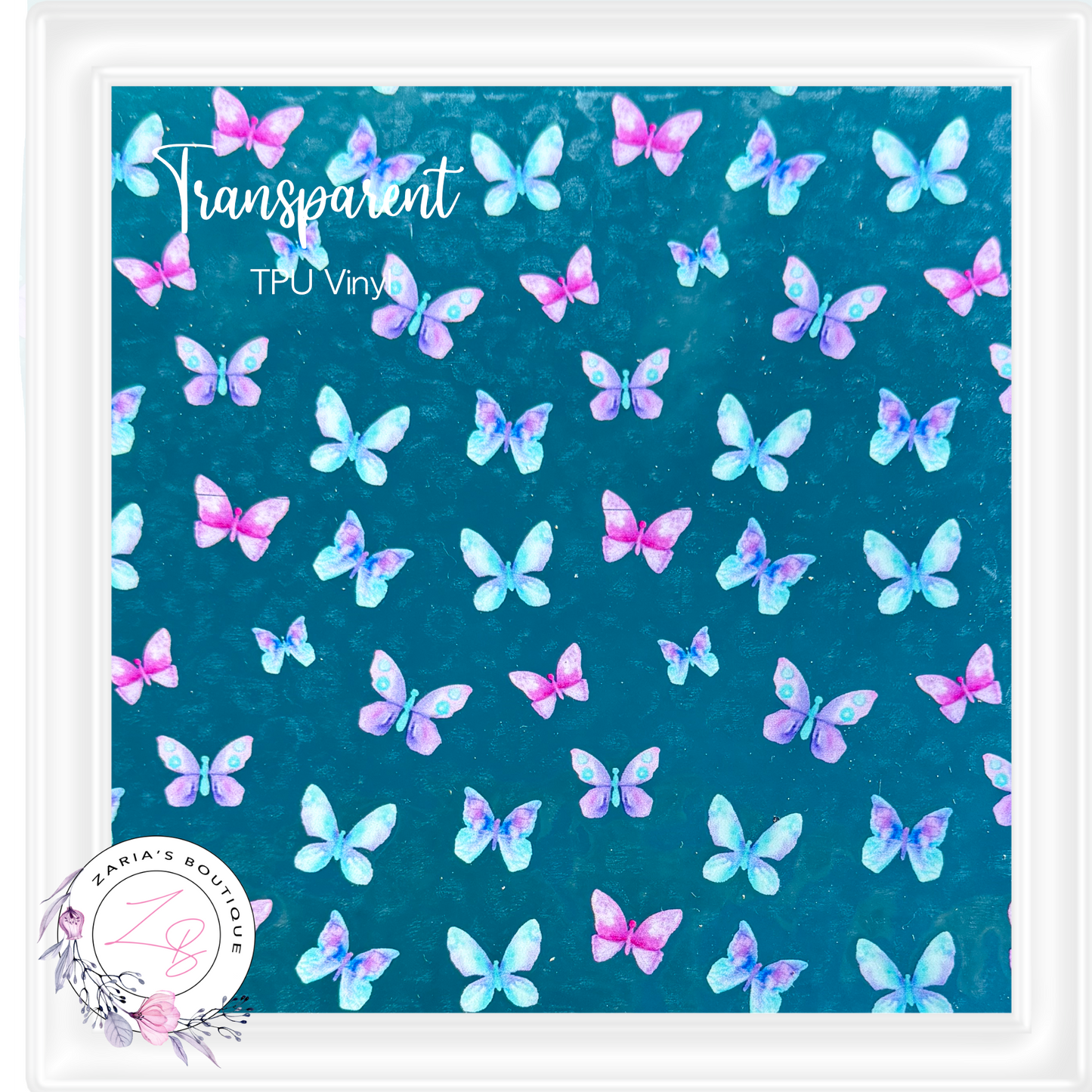 ⋅ Transparent TPU Clear Vinyl Sheets ⋅ Butterflies ⋅