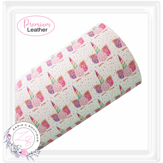 ⋅ Sleepy Unicorns ⋅ Custom Printed Premium Vegan Faux Leather ⋅ 