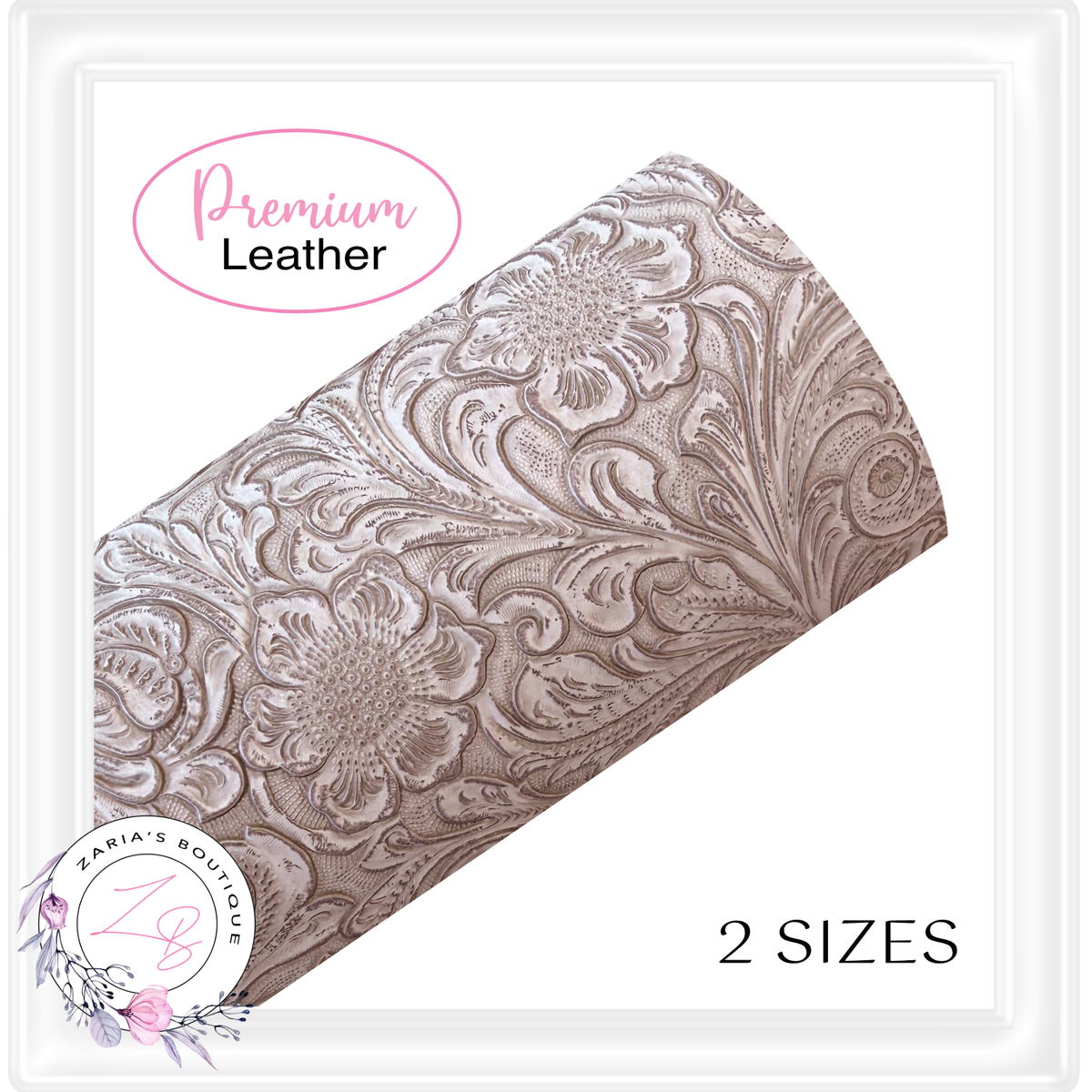 ⋅ Embossed Vintage Floral  ⋅ Vegan Faux Leather ⋅ Cocoa ⋅