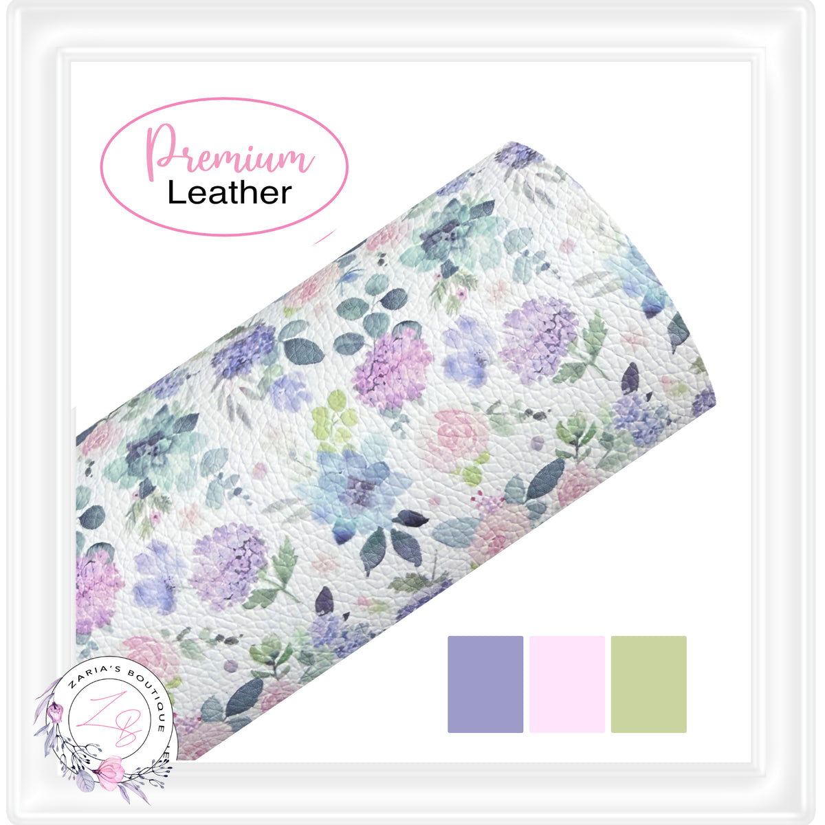 ⋅ Succulent Bouquet ⋅ Purple Floral Vegan Faux Leather ⋅