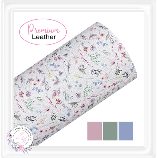 ⋅  Wildflowers ⋅ Custom Printed Premium Vegan Faux Leather ⋅