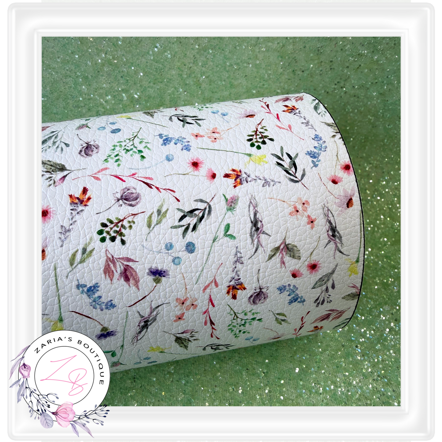 ⋅  Wildflowers ⋅ Custom Printed Premium Vegan Faux Leather ⋅
