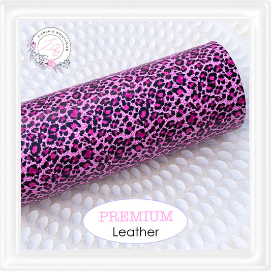 • Hot Pink Animal Print • Premium Faux Leather •