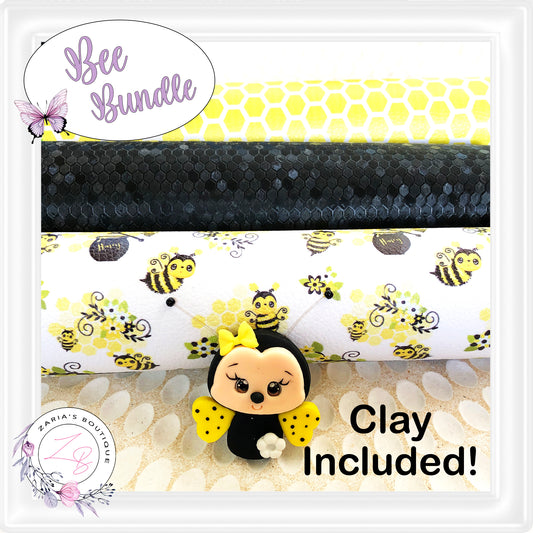 ⋅  Bee Clay Bundle ⋅ Leather  Glitter & Clay 4 Piece Bundle ⋅