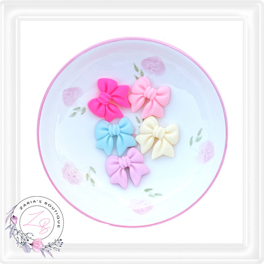 • Pretty Bows • Flatback Embellishments • 5 Colours •