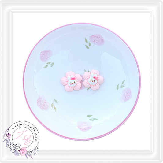 • Bunny Petals • Flatback Embellishments • 2 Pieces •