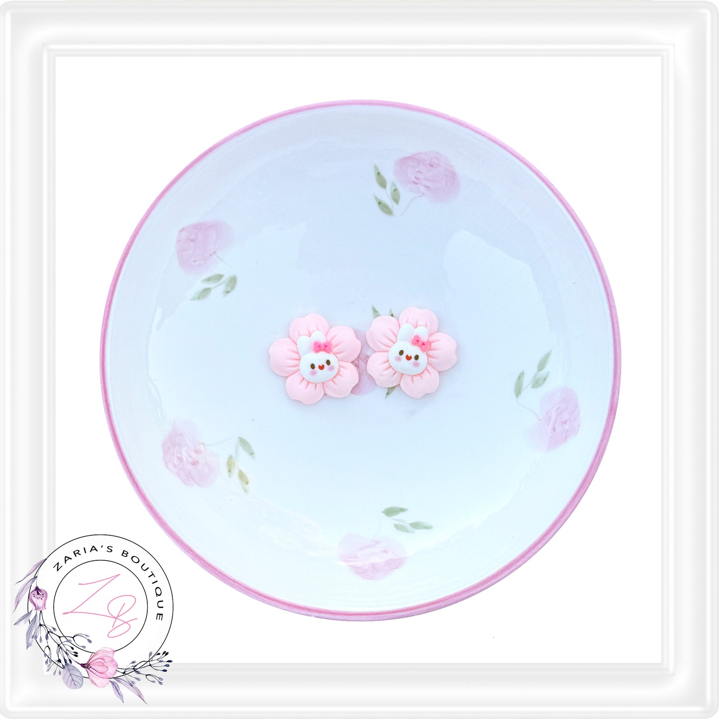 • Bunny Petals • Flatback Embellishments • 2 Pieces •