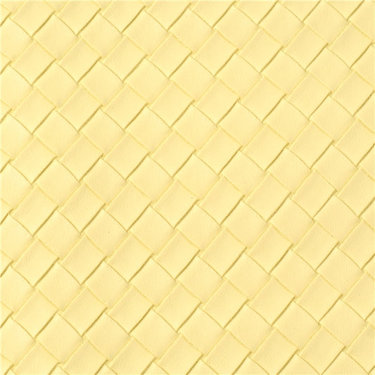 ⋅ Basketweave - Lemon ⋅ Textured Vegan Faux Leather ⋅