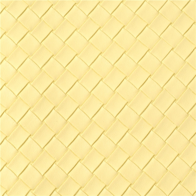 ⋅ Basketweave - Lemon ⋅ Textured Vegan Faux Leather ⋅