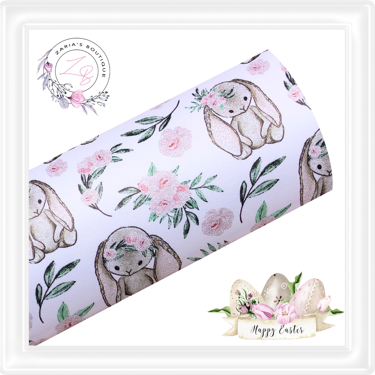 • Lovely Bunnies • Smooth Faux Leather • MATCHING Resins!