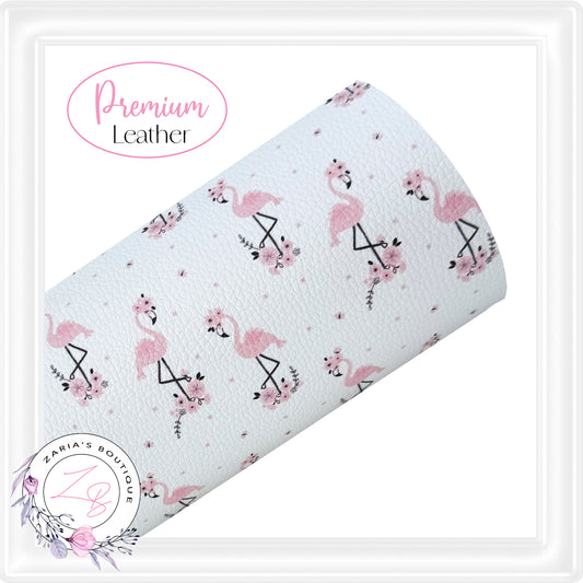 • Flamingo Parade • Custom Printed Premium Faux Leather •