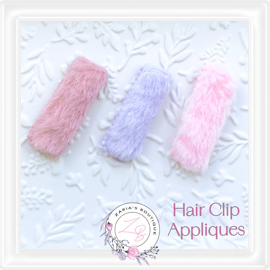 • Furry Snap Clip Cover Appliques • 3 colours •