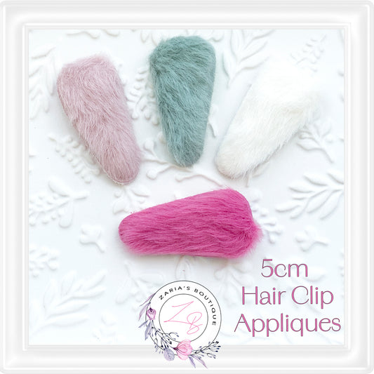 • Furry Snap Clip Cover Appliques • 4 colours •