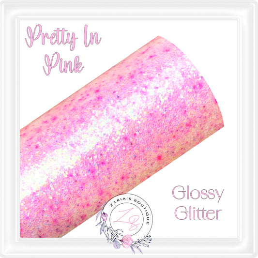 ⋅ Pretty In Pink  ⋅  Glossy Glitter Faux Leather ⋅