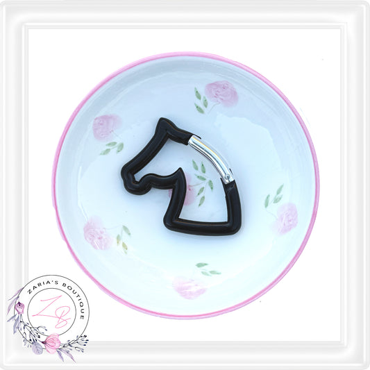 ⋅ Horse Carabiner Keyring ⋅ Black ⋅