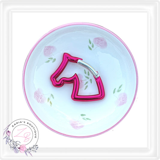 ⋅ Horse Carabiner Keyring ⋅ Pink ⋅