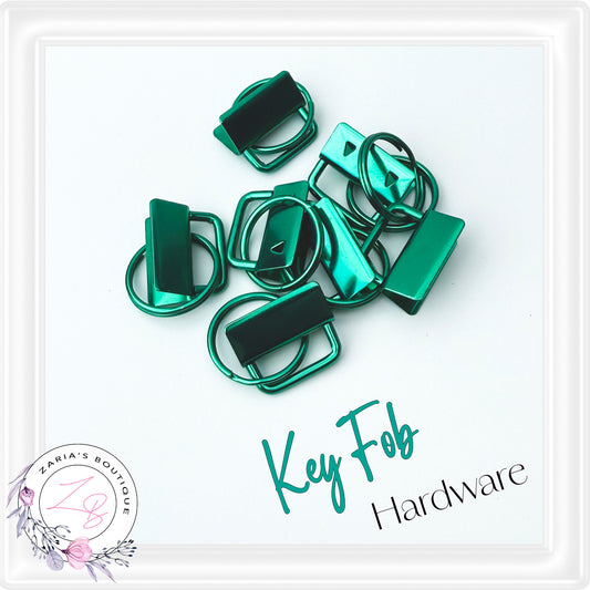⋅ Key Fob Keyring Clip Hardware ⋅ Metallic Green 25mm ⋅