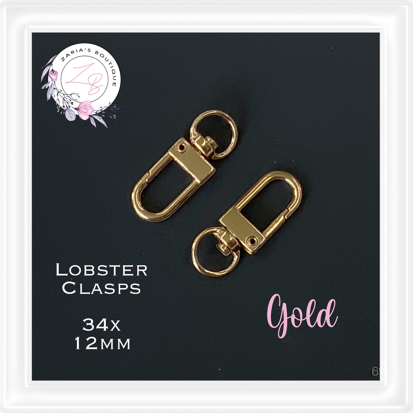 ⋅  Lobster Clasps ⋅ Gold ⋅ Set of 2