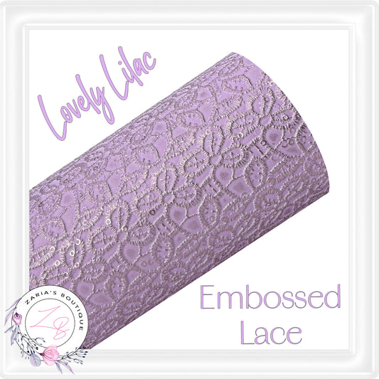 ⋅ Metallic Embossed Floral Lace ⋅ Vegan Faux Leather ⋅ Lovely Lilac ⋅