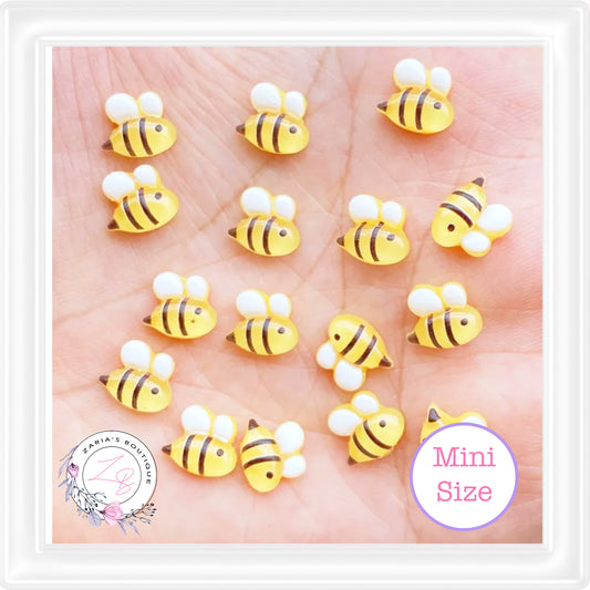 ⋅ BUSY BEES ⋅ Mini Flatback Resin Embellishments ⋅ 10 Pieces