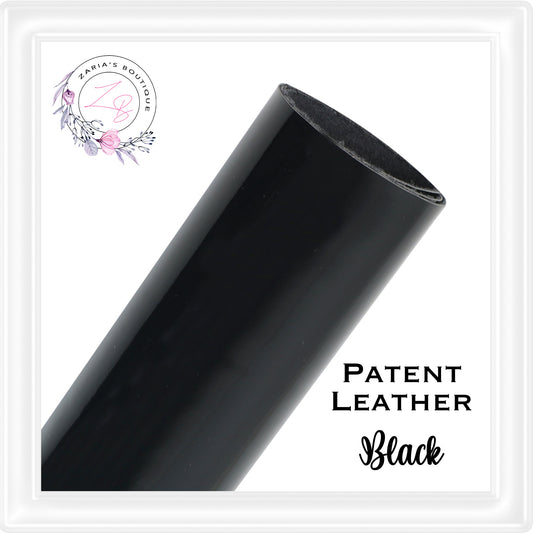 ⋅ Patent Leather ⋅ Smooth & Glossy Vegan PU Leatherette ⋅ Black  ⋅