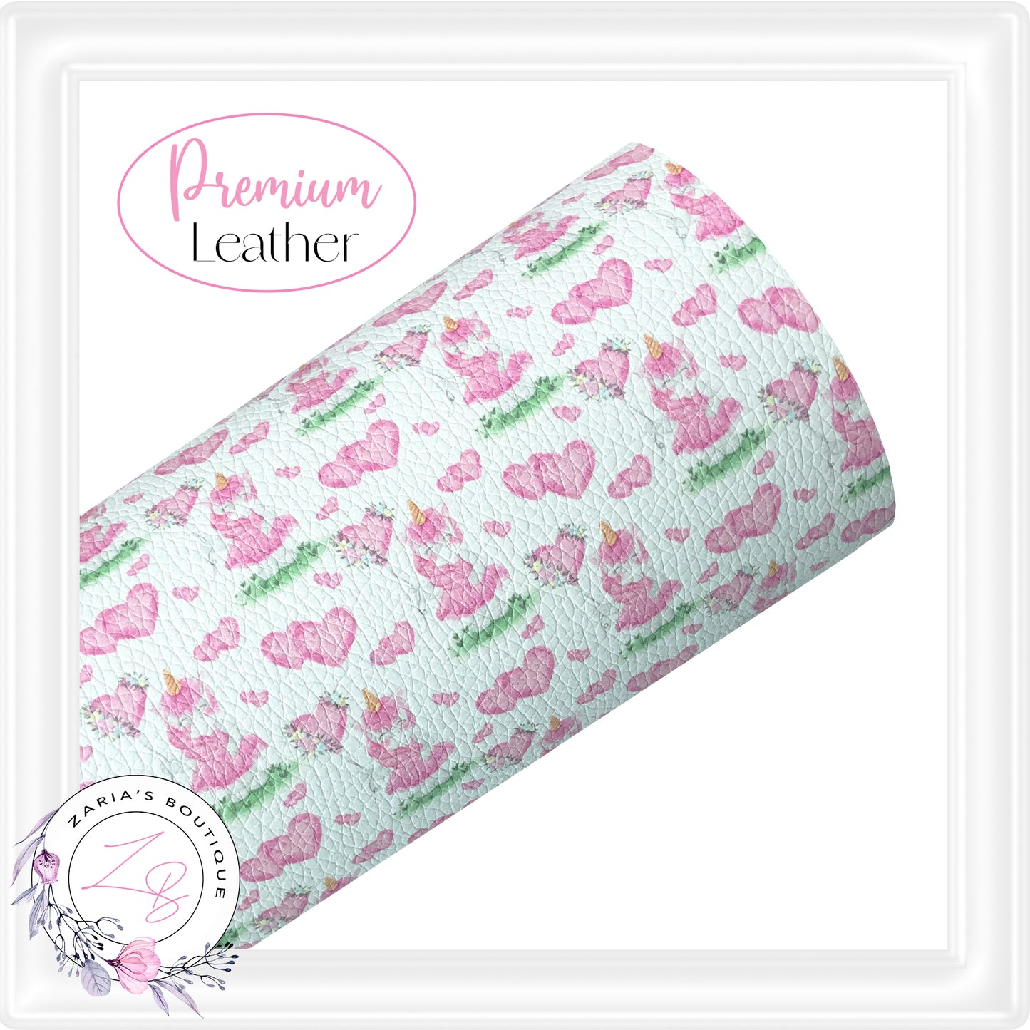 ⋅ Pink Unicorns ⋅ Premium Litchi Vegan Faux Leather ⋅