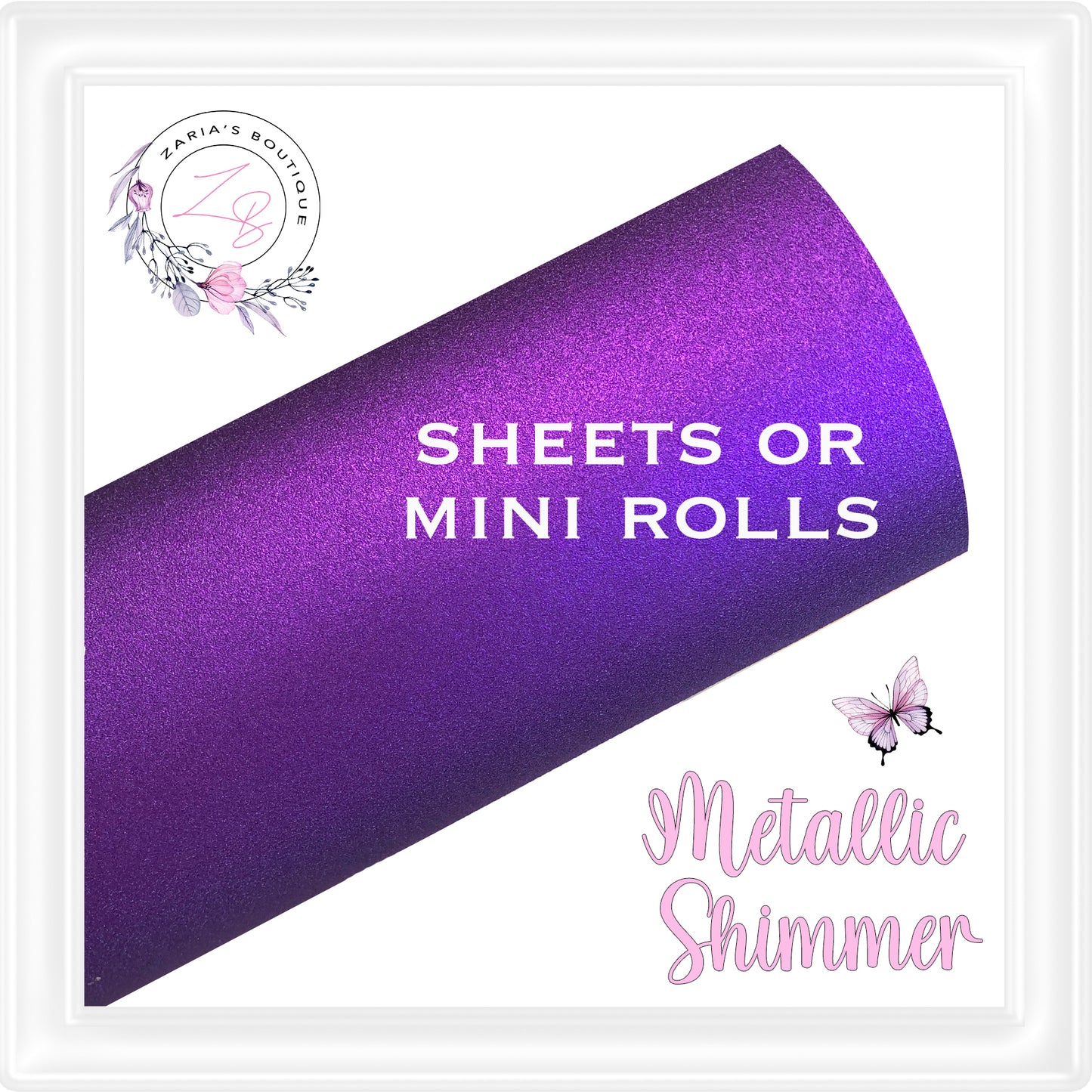 • Metallic Shimmer • Dark Purple • Sheets or Rolls •